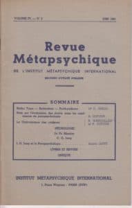 Couverture — Anciens numéros de la Revue Métapsychique